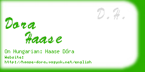 dora haase business card